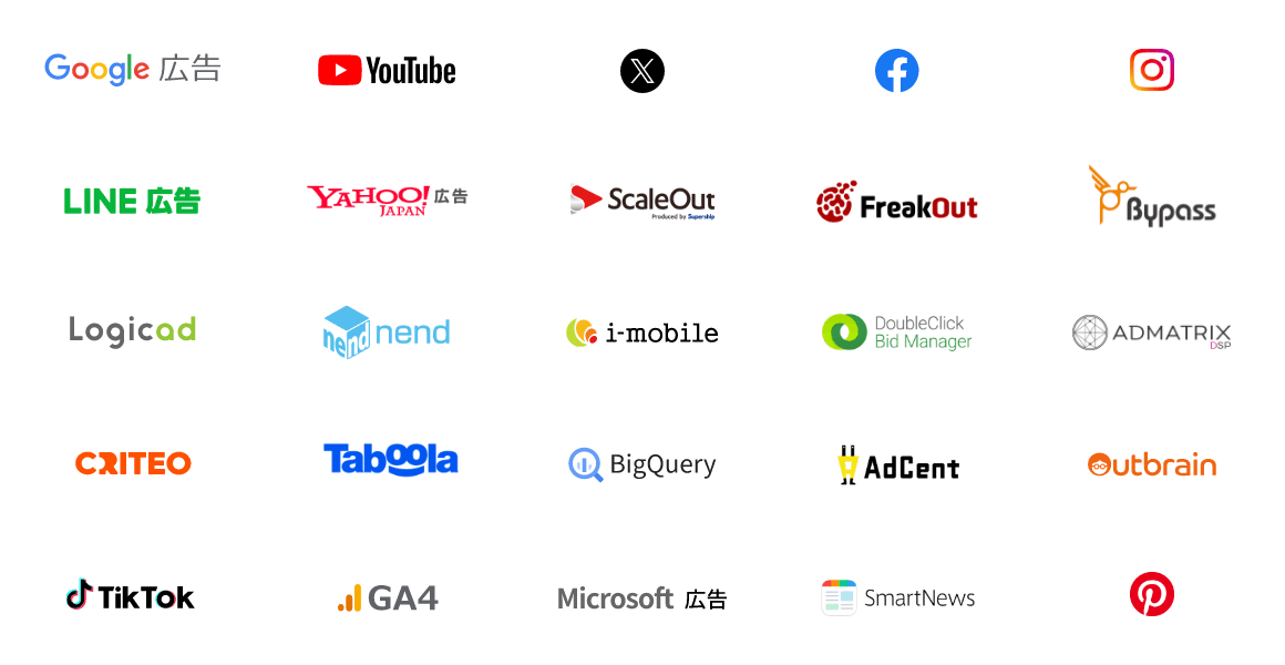 国内最大級25社以上の媒体数